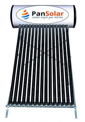 Solar Water Heater vacuum 150 Liters PanSolar Inox surface 3.4 m. (20 tubes)