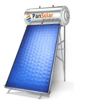 Ηλιακός Θερμοσίφωνας 120 λίτρα PanSolar Διπλής Ενέργειας Glass Επιλεκτικός 2,0m².