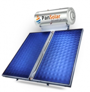 Ηλιακός Θερμοσίφωνας 300 λίτρα PanSolar Διπλής Ενέργειας Glass Επιλεκτικός 5,0m².